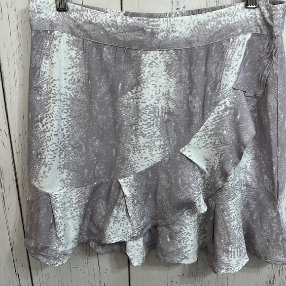 Sim & Sam Snakeskin Ruffle Mini Wrap Skirt - Picture 5 of 10